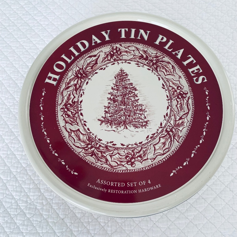 Restoration Hardware Holiday Tin Plates